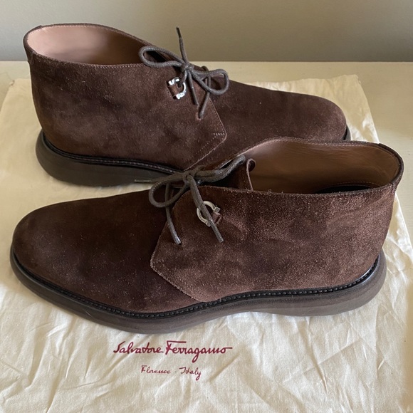 Salvatore Ferragamo Bernard Suede Ankle Boots - Picture 5 of 9